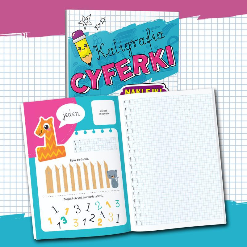 Kaligrafia Cyferki z naklejkami Martel